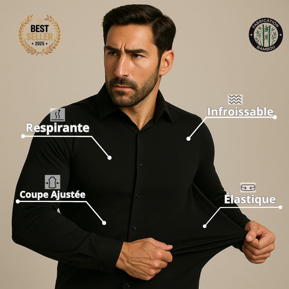 Lancement 2025 | Chemise Infroissable à Coupe Ajustée